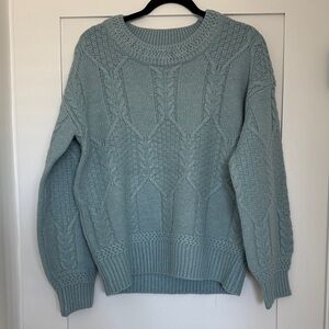 NWT Blue Women's Cable Knit Sweater, Medium